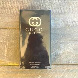 Large 3 ounce GUCCI Guilty Eau De Toilette Spray for Men.